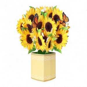 Biglietto Origamo 3D flobouquet - Girasoli Foto prodotto